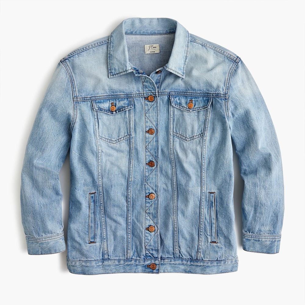 J Crew Oversized Denim Jacket Small